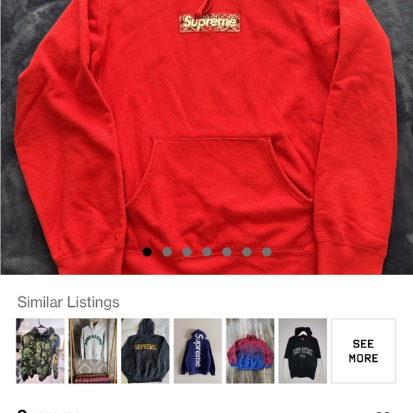 Supreme Bandanna Box Logo Hoodie (L) - Picture 4 of 5